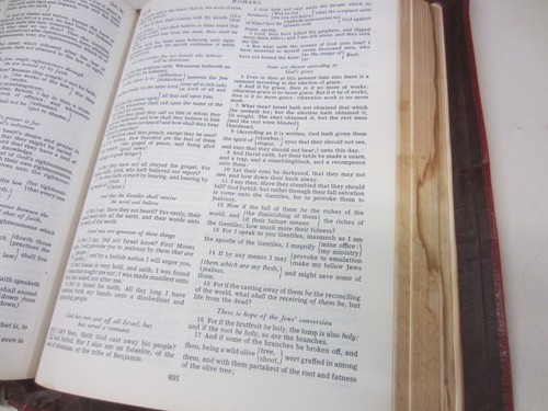 Vintage 1957 THE HOLY BIBLE King James Clarified Edition Red - Imagen 12 de 13