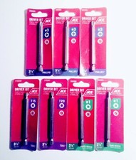 ACE 3.5" Driver Bits 3  3 Phillips,T15  T20 Torx  2  1 Square Recess Bits