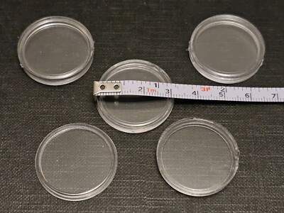 Kunststoff Münzkoffer x5 kleine Aufbewahrungskapsel passt 10p