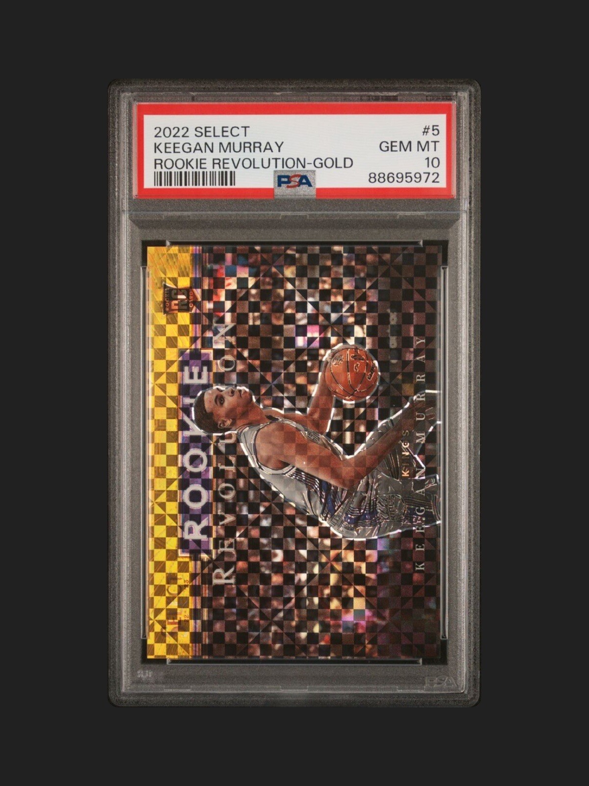 KEEGAN MURRAY 2022 PANINI SELECT ROOKIE REVOLUTION #5 RC GOLD /10 PSA 10 POP 1