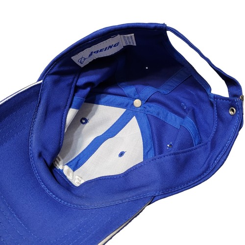 Boeing Aircraft Men's Baseball Cap Hat Embroidered Strapback Blue Misshapen - Picture 5 of 6