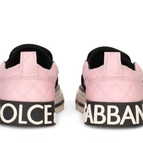 $795 Dolce & Gabbana Women’s Quilted Nylon Low Top Sneakers Sz 39.5 9.5US NIB - Picture 3 of 5