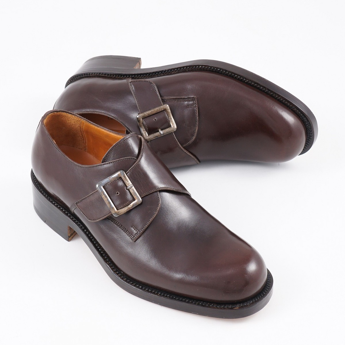 Silvano Lattanzi Dark Brown Single Buckle Monk Strap US 7.5  display picture 1