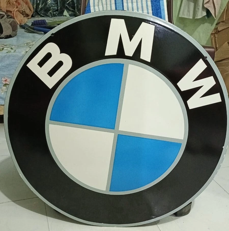 BMW Porcelain Enamel Heavy Metal Sign 30 Inches Double Side - Image 3 of 4