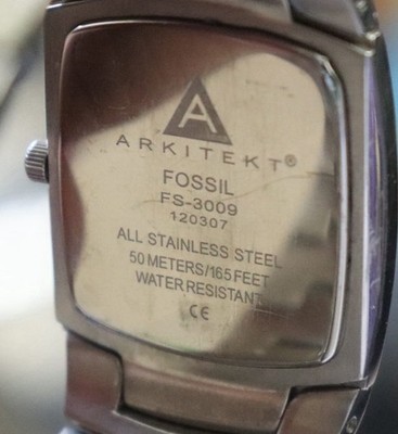 Fossil Arkitekt Stainless Steel Watch Blue Dial Retro  display picture 1