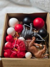 43pz Set Decorazione Torta Circo Figure Animali Carnevale Leone Elefante Topper Kit