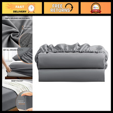 Twin XL Fitted Sheets 2 Pack - Ultra Soft Microfiber, Deep Pocket, Cooling, Dark