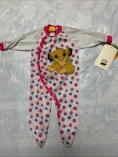 Vintage 90s Disney Lion King Footed Pajamas Simba Deadstock NWT Sz L 19-26 Pnd