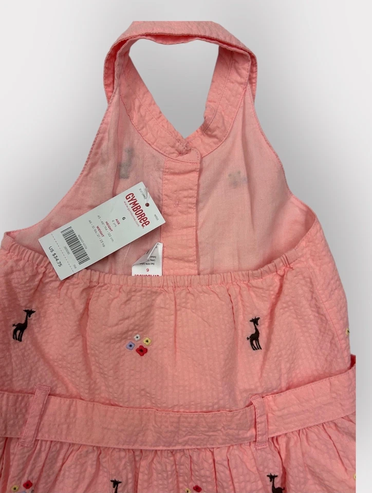 Vestido Gymboree Niñas 6 Glamour Safari 2010 Ocasión Verano Playa Costera NUEVO Foto 3 de 4