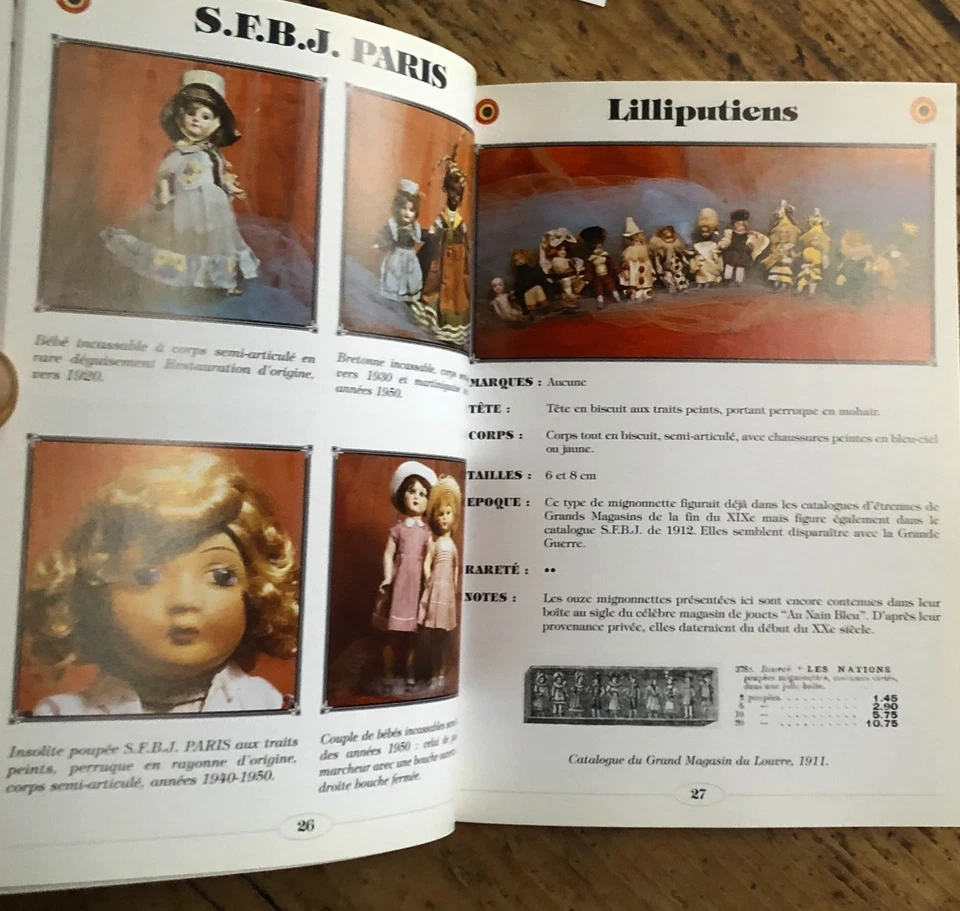 livre rare S. ODIN : LES POUPEES DE LA S.F.B.J 1899-1957 bébés & jouets - Photo 3/4