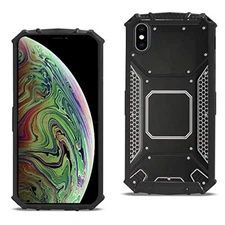 Reiko iPhone Xs Max Metallic Back Cover Case Black Very Good 2E