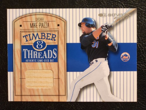 2004 Donruss Mike Piazza Timber & Threads Game Used Bat Relic #TT-33
