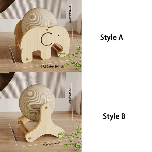 Ball Cat Toy Sisal And Wall Scratcher Cat Scratcher Wood Stable Triangle US - Picture 3 of 14