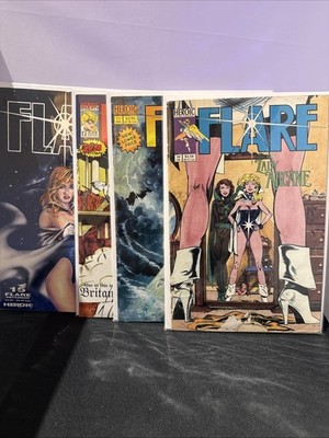Lot Of 4 Flare #10-12/15 Heroic Publishing 1991