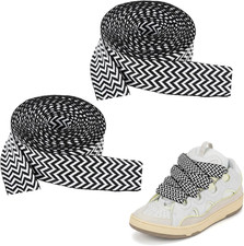 Shoe Laces Compatible with Lanvin Sneakers - 1 Pair 1.18In 3Cm , Thick Chunky J