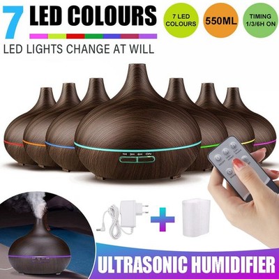 550ML Ultraschall Luftbefeuchter Aroma Diffuser Diffusor Humidifier LED Licht