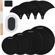 Drum Mute Pads 11 Pieces W/ Cymbal Pad & Hi hats Set Pad Foam Drum Silencer Pads