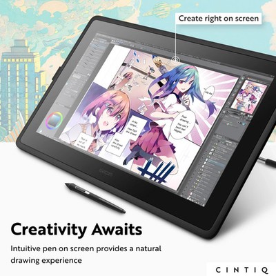 Wacom Cintiq 22 HD Drawing Tablet – DTK2260K0A - Hardly ever used