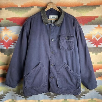 Vintage 90s Gap Navy Blue Insulated Chore Coat Jacket | Size Mens XL