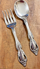 Oneida Community Stainless BRAHMS Betty Crocker Childs BABY Fork and Spoon Set