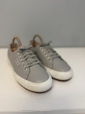 Superga Zapatos Mujer 9.5 Hombre 8 2750 Nappa Tenis Gris Con Cordones S8115BW-C39