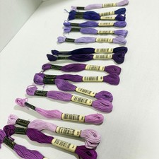 Anchor Embroidery Floss Lot of 16 Purple Cott...