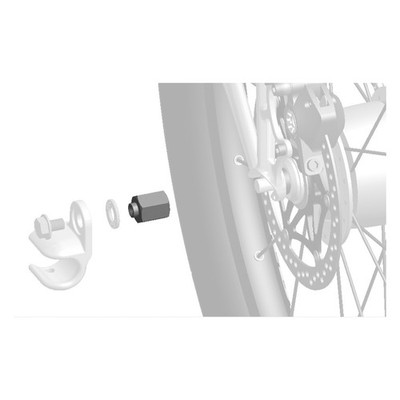 Thule 20100797 Adapter für Nabenschaltungssysteme Shimano 3/8'' x 26, silber