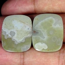 43.40Cts Natural Crazy Lace Agate Cushion Pair Cabochon Gemstone 18X23X4MM