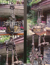 lampadario in ferro battuto di fine ottocento per intenditori