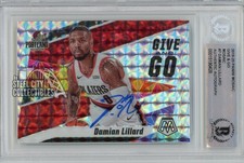 Damian Lillard 2019-20 Panini Mosaic Give & Go Autograph Card #7 BAS