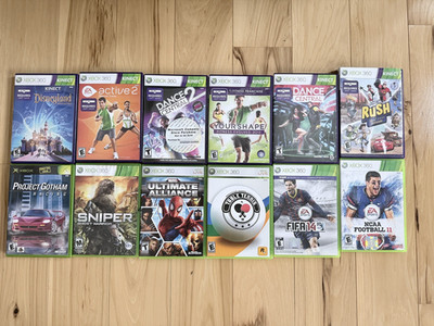 Lot of 13 Xbox & Xbox 360 Games   Kinect, Sports, Marvel, Disney   Tested
