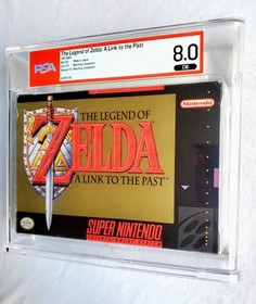 ZELDA LINK TO THE PAST WATA Graded PSA 8.0 CIB Complete Box Super Nintendo SNES!