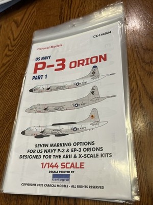 1/144 Caracal Decals #144024 USN P-3 Orion Part 1