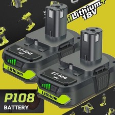 2PACK 3.6Ah 18 Volt P102 Lithium-Ion Battery replacement For Ryobi 18V P108 P107