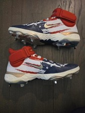 Nike Alpha Huarache Elite 4 Mid Team USA Mens Sz 13.5 Baseball Cleats FZ7344 102
