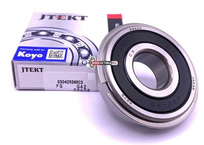 KOYO 6304 2RS NR  Ball Bearing, Rubber Sealed with Snap Ring 20x52x15 mm