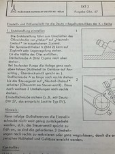 KHD Deutz Schlepper, Einstellung Regelhydraulik, K-Reihe,  Original von 1967