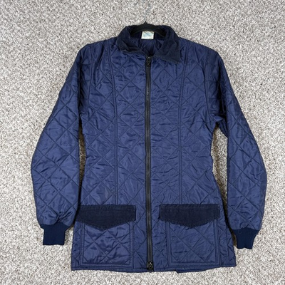 #ad #ad Vintage Beaver Of Bolton Jacket Womens 32 Blue Quilted Made England 70s $39.99