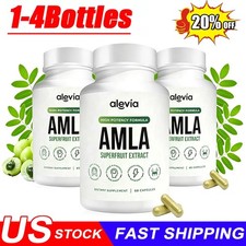 3X Alevia Organic Amla Capsules 1000mg Indian Gooseberry Antioxidant Supple 60c
