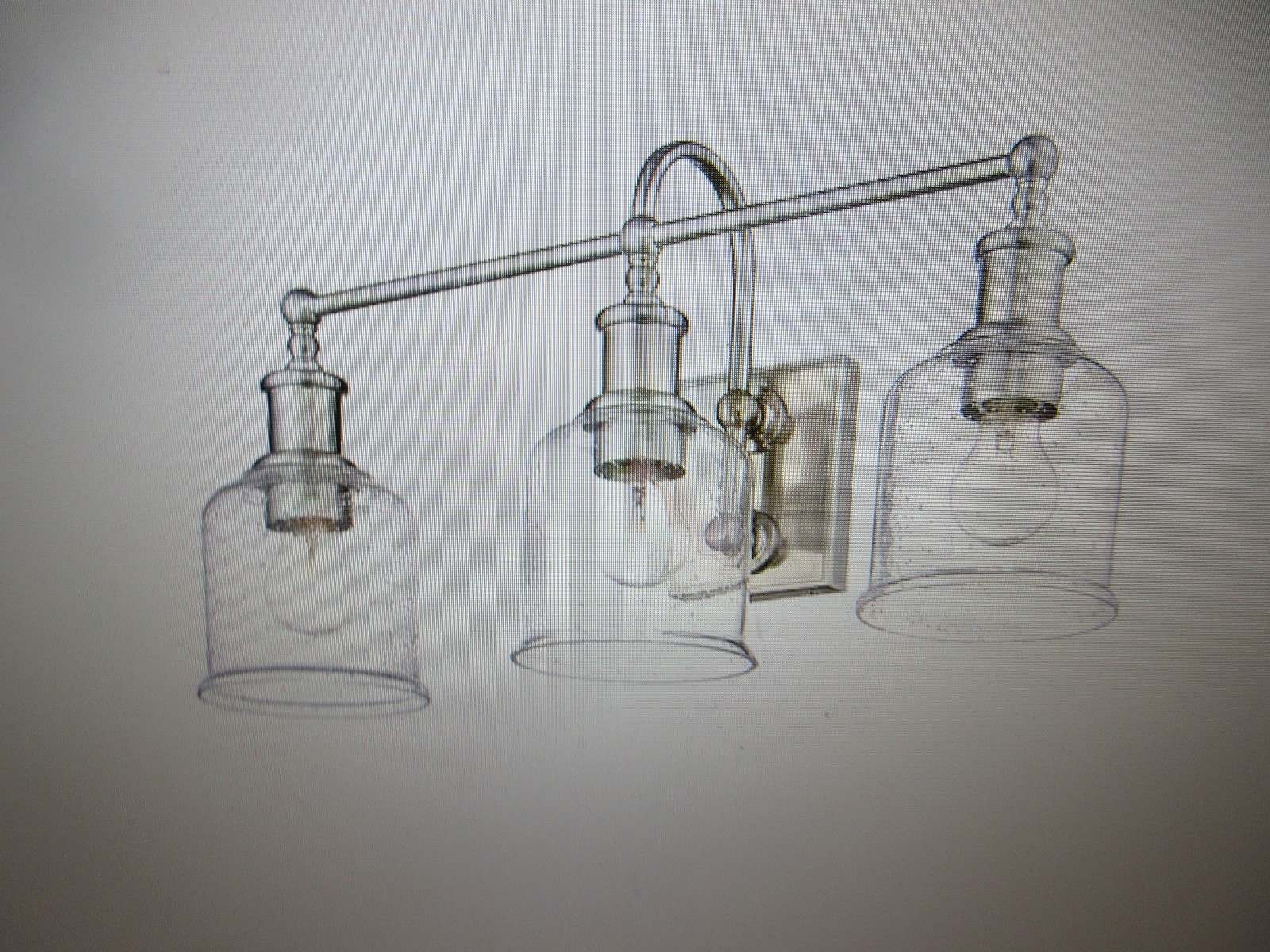 Vanity Light With Glass Shade