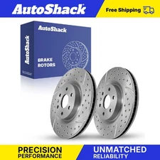 Front Drilled Slotted Brake Rotors for Saab 9-4X 2010-2016 Cadillac SRX V6