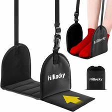 1 Pack - Foot Hammock for Plane Travel, Portable Airplane 1 Pack, Black 