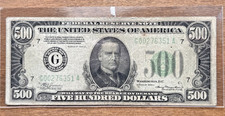 Rare US $500 Federal Reserve Note - Series 1934A