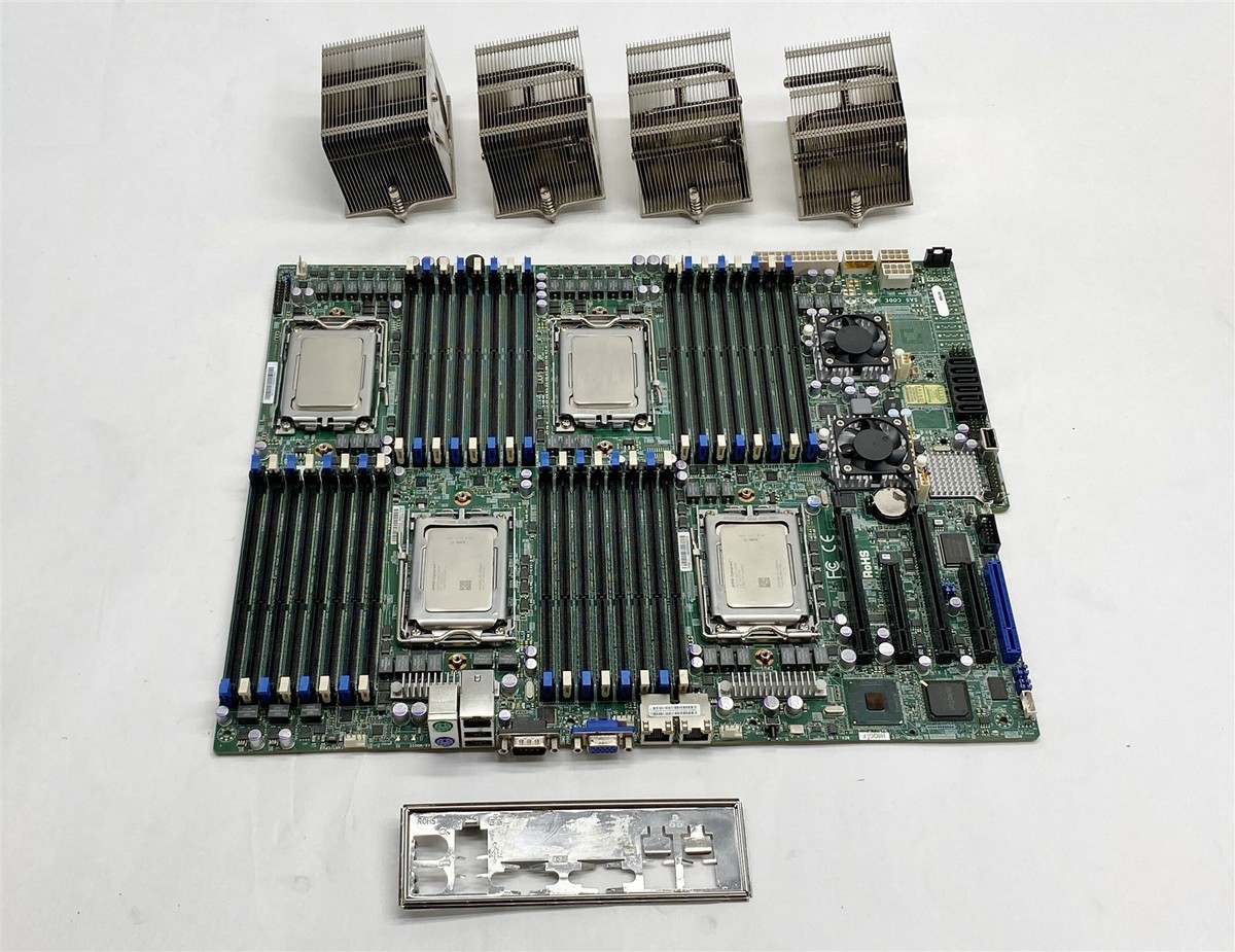 Supermicro H8QGi-F QUAD AMD G34 Motherboard w/ 4*AMD Opteron 6376
