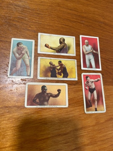 6 RARE 1910 27 SCRAPPERS PRIZE FIGHTER BOXING CARDS 2 JACK JOHNSONS!!!! ETC