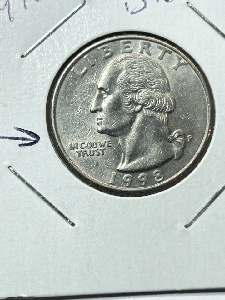 1998 P AU Washington Quarter DDO. Doubling "In God We Trust"(STUNNING) #2 - Image 3 of 4