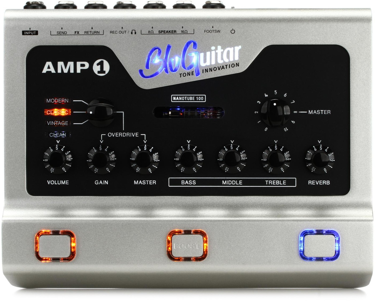 BluGuitar AMP1 ME Mercury Edition 100-ваттный 4-канальный педальный усилитель с