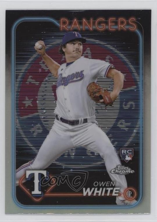 2024 Topps Chrome Lightboard Logo Refractor Owen White #211 Rookie RC