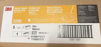 3m  TOP LINE SPEED BURNISH PADS, FLOOR 20  3200 (5 Pack)