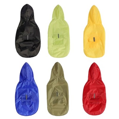 Dogs Waterproof Rain Coat Reflective Strips Coat Outdoor Soft Waterproof Clothes